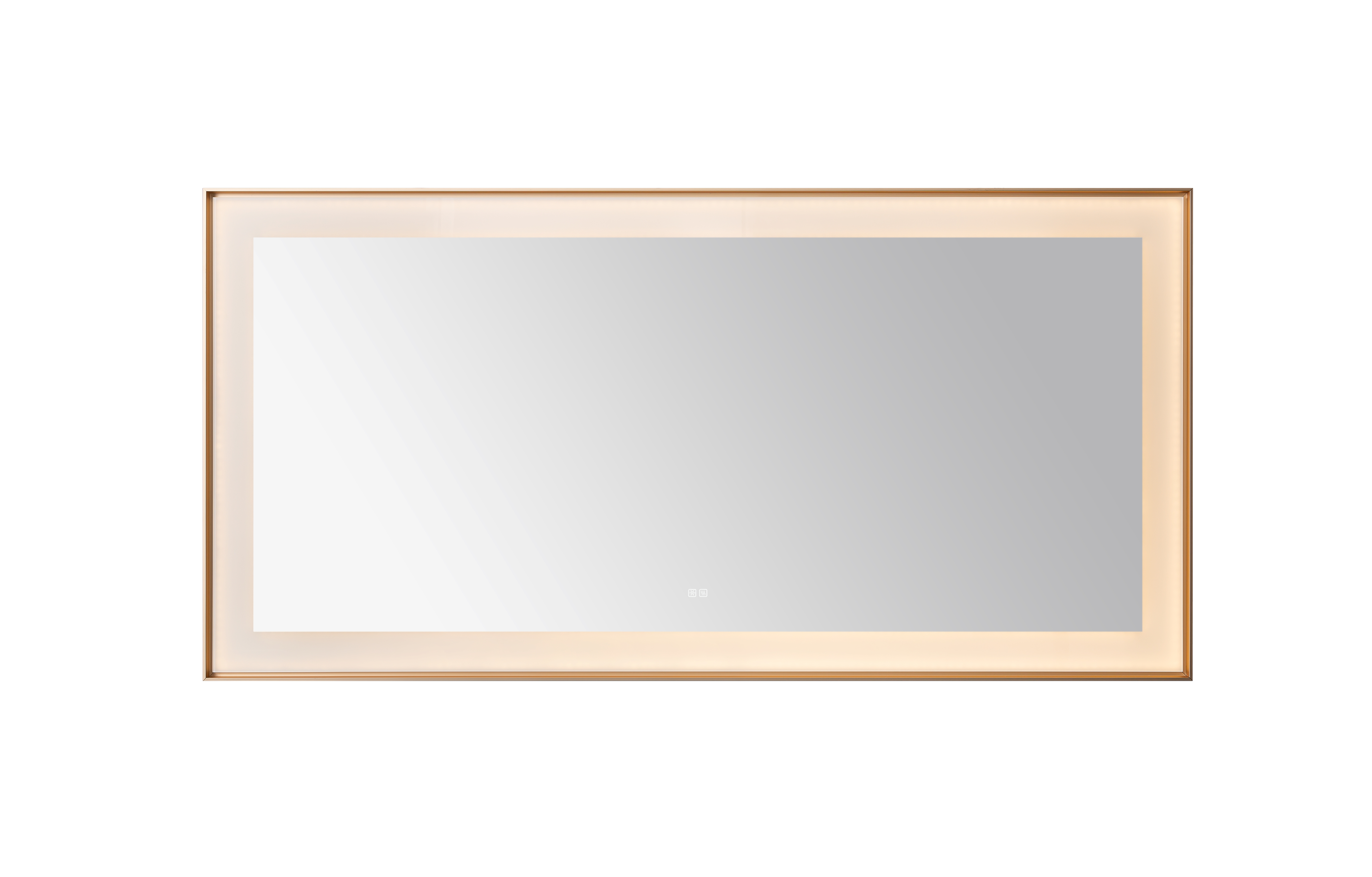  AQUADOM Lexington 72"x36"x2.28" LED Lighted Framed Mirror for Bathrooms with Defogger, Dimmer, Touch Control, 3 Color Lighting in Brushed Gold