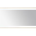  AQUADOM Lexington 72"x36"x2.28" LED Lighted Framed Mirror for Bathrooms with Defogger, Dimmer, Touch Control, 3 Color Lighting in Brushed Gold