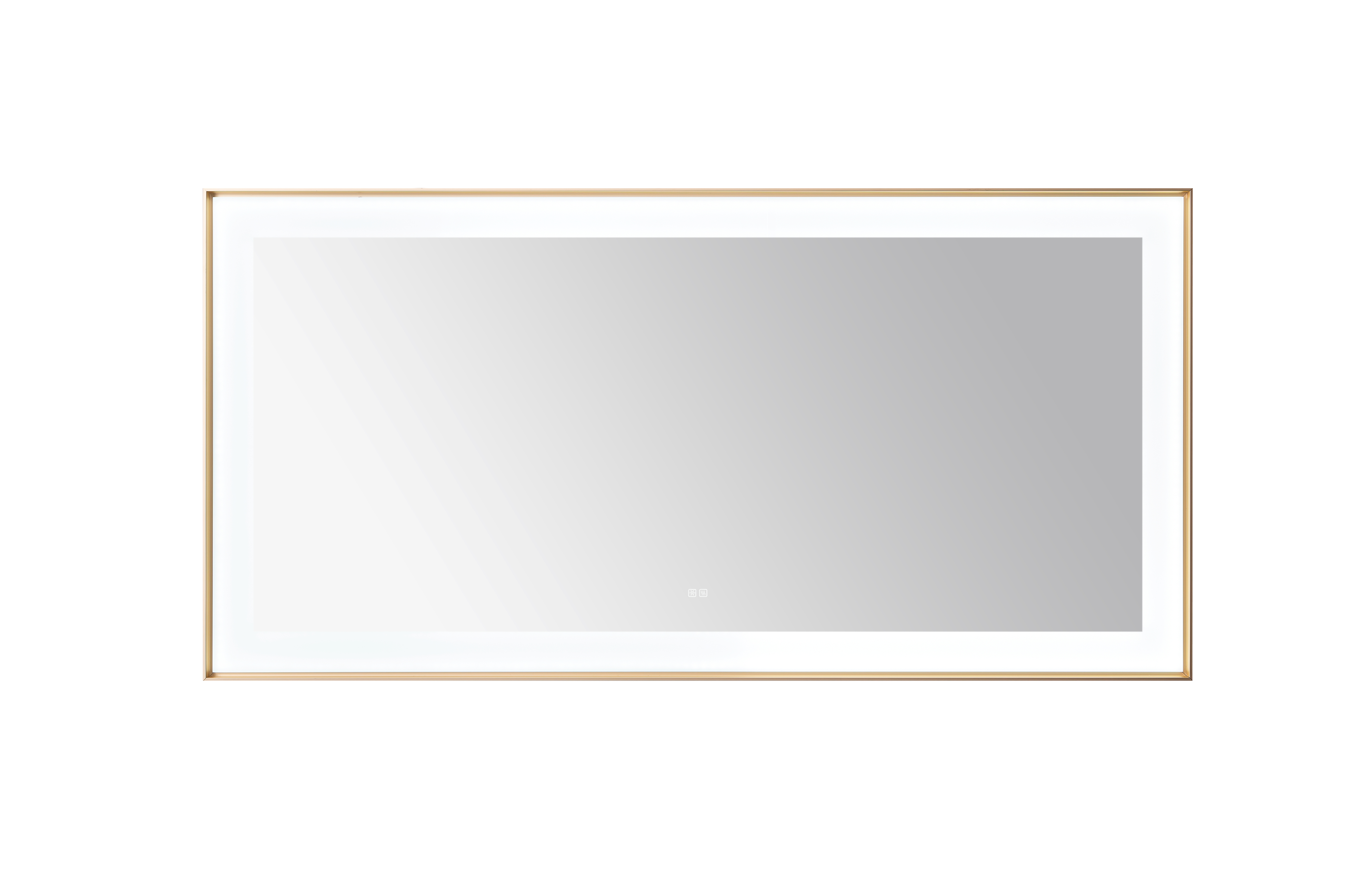  AQUADOM Lexington 72"x36"x2.28" LED Lighted Framed Mirror for Bathrooms with Defogger, Dimmer, Touch Control, 3 Color Lighting in Brushed Gold