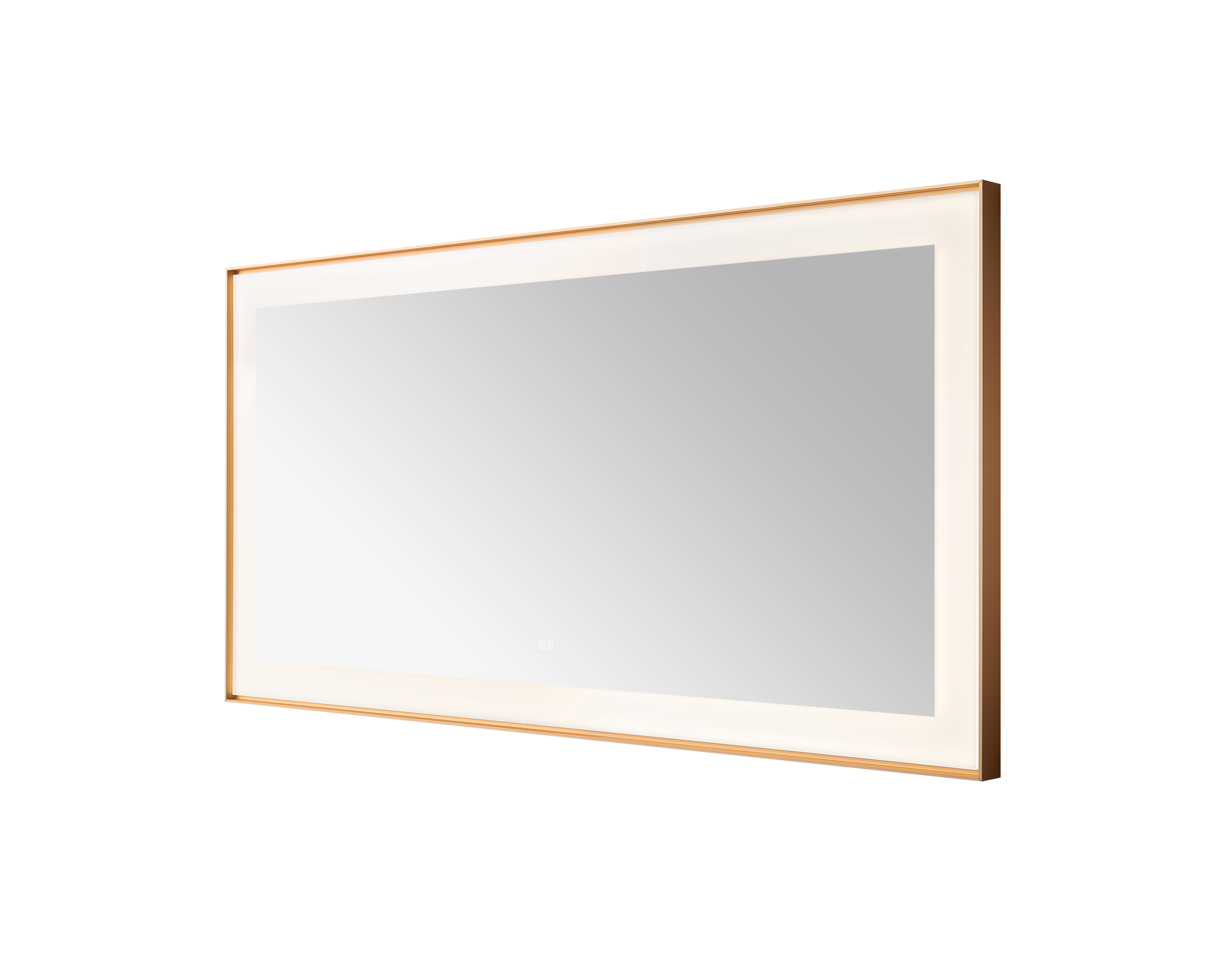  AQUADOM Lexington 72"x36"x2.28" LED Lighted Framed Mirror for Bathrooms with Defogger, Dimmer, Touch Control, 3 Color Lighting in Brushed Gold