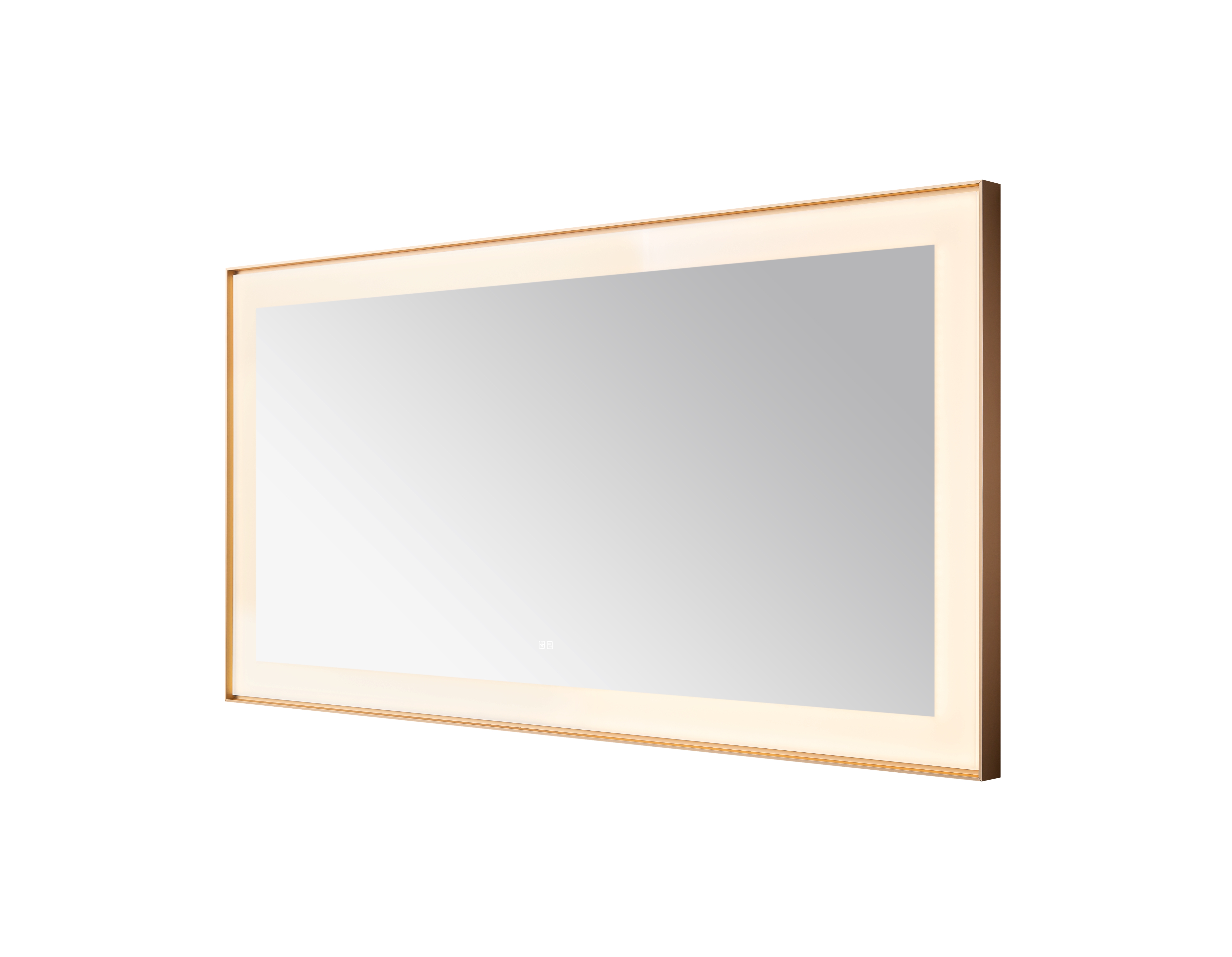  AQUADOM Lexington 72"x36"x2.28" LED Lighted Framed Mirror for Bathrooms with Defogger, Dimmer, Touch Control, 3 Color Lighting in Brushed Gold
