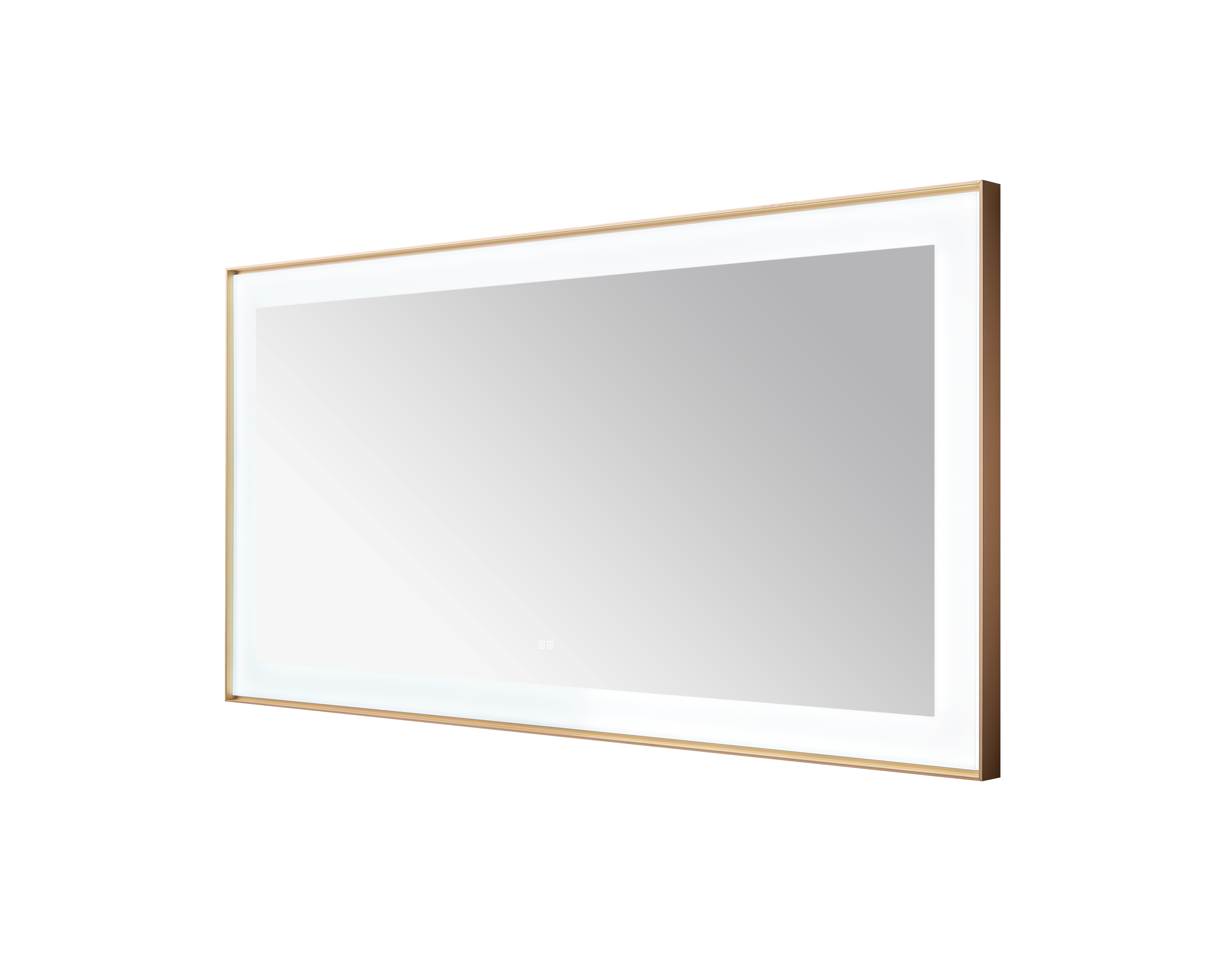  AQUADOM Lexington 72"x36"x2.28" LED Lighted Framed Mirror for Bathrooms with Defogger, Dimmer, Touch Control, 3 Color Lighting in Brushed Gold