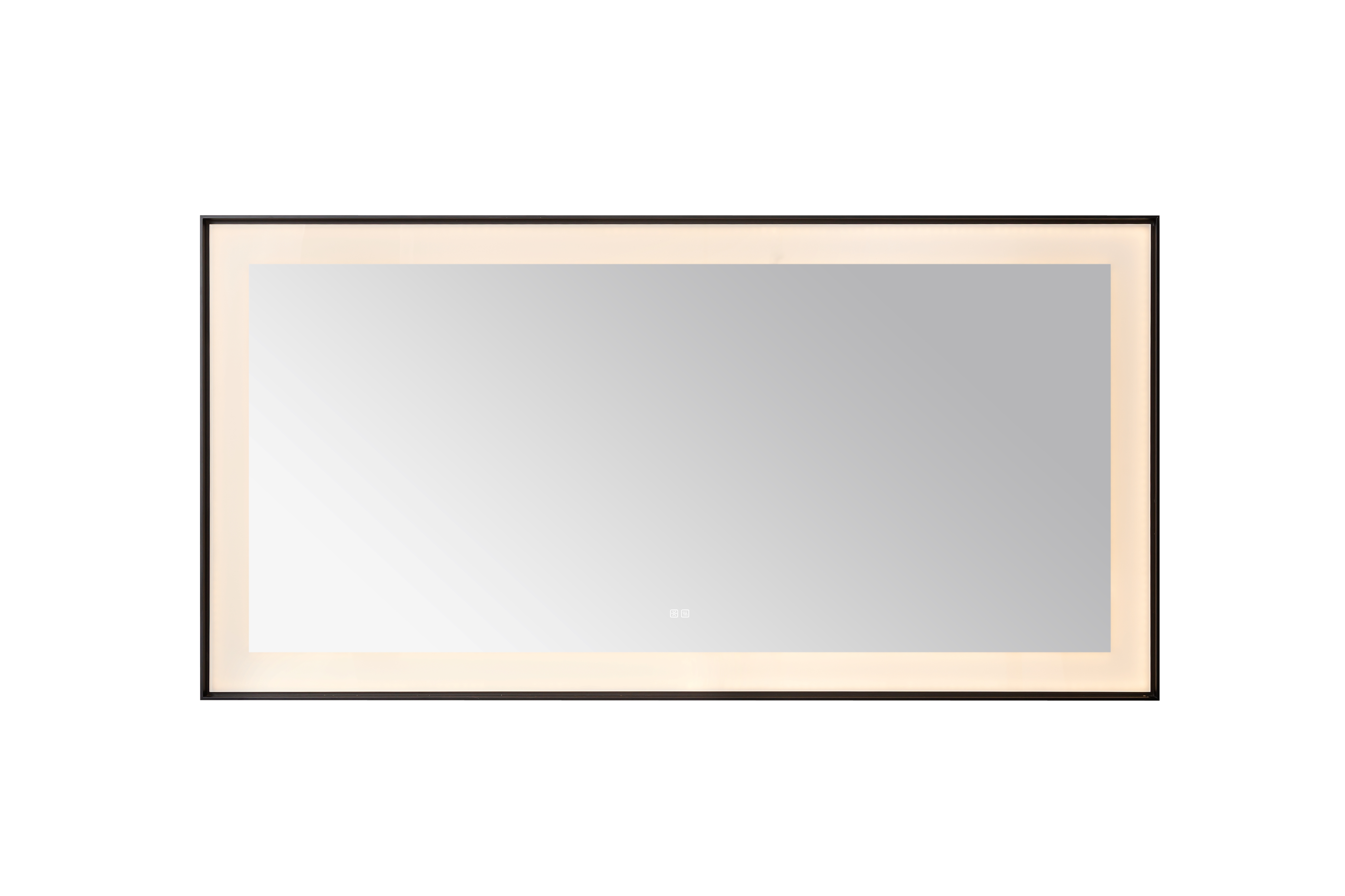  AQUADOM Lexington 72"x36"x2.28" LED Lighted Framed Mirror for Bathrooms with Defogger, Dimmer, Touch Control, 3 Color Lighting in Matte Black