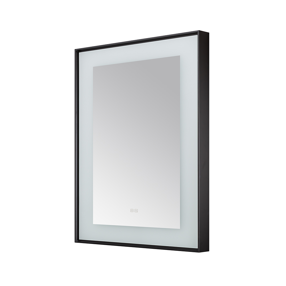  AQUADOM Lexington 30"x36"x2.28" LED Lighted Framed Mirror for Bathrooms with Defogger, Dimmer, Touch Control, 3 Color Lighting in Matte Black